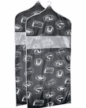 Unbranded Silver Trimmed 2 Piece Dress Cover Set - Black