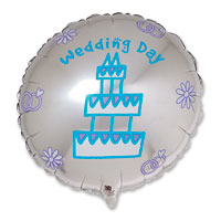 silver wedding day balloon