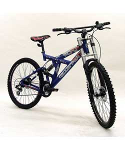 18in alloy full suspension frame with 4 bar linkag