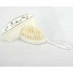 Silver plated brush and comb set  comes in a beautiful presentation pack.