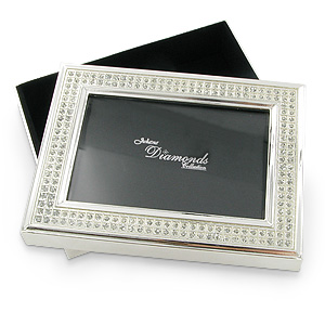Unbranded Silverplated Diamonds Collection Photo Frame Box