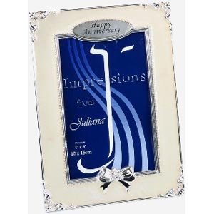 Unbranded Silverplated Happy Anniversary Photo Frame