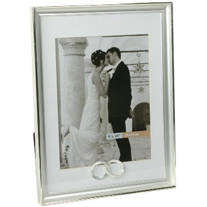 Unbranded Silverplated Joined Rings Large Photo Frame