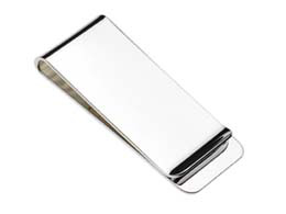 The coolest way to carry bundles of cash? In a silver plated moneyclip personalised with an engraved