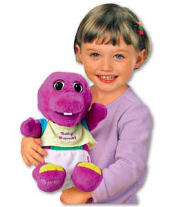 Baby Barney Loves to wiggle his arms, feet and head.He sings 5 songs including Head, Shoulders,
