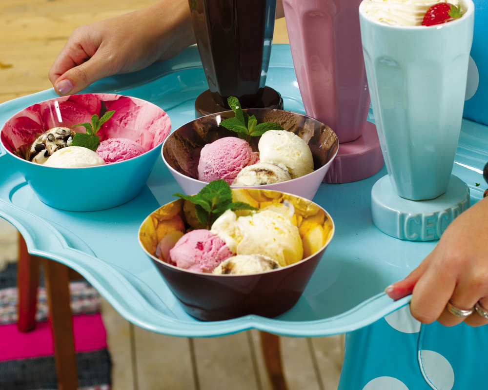 Unbranded Six Printed Ice Cream Bowls