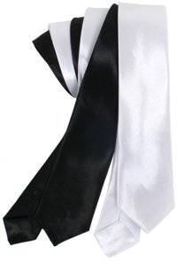 Unbranded Skinny Neck-Tie (White)