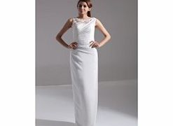 Unbranded Slim-line Bateau Pleat Floor-length Lace Stretch