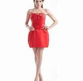 Unbranded Slim-line Pleated Strapless Backless Beading