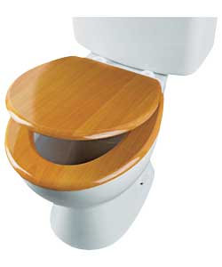 Unbranded Slow Close Antique Pine Toilet Seat