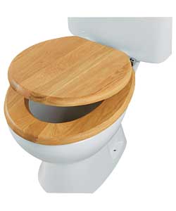 Unbranded Slow Close Solid Oak Toilet Seat