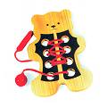 Small Bear Threading Game Educational Wooden Toy
