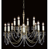 Unbranded SMBBC00012 PB CRY - Polished Brass Chandelier