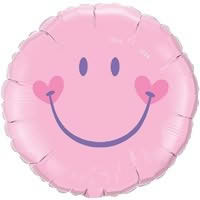 Unbranded Smile Face Pink 18`` Foil Balloon In a Box
