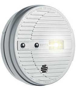 Unbranded Smoke Alarm with Escape Light and Hush Button