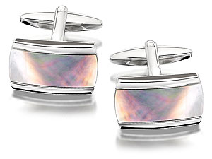 Unbranded Smokey-Mother-Of-Pearl-Cufflinks-015316