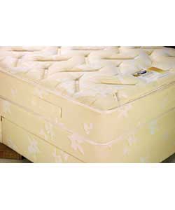 Supplied with an easy care (no need to turn over) deep quilted mattress that features Silentnights