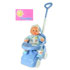SNUGGLES BABY DOLL WITH MUSICAL RIDE ON CAR (BLUE)