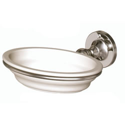 Soap Dish and Holder in Polished Nickel