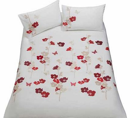 This Sofia Red Duvet Cover Set brings a pretty but stylish edge to your bedroom. This duvet cover set includes a duvet cover and 2 pillowcases. Set includes 1 duvet cover and 2 pillowcases. Machine washable. Made from 100% polyester. Suitable for tum