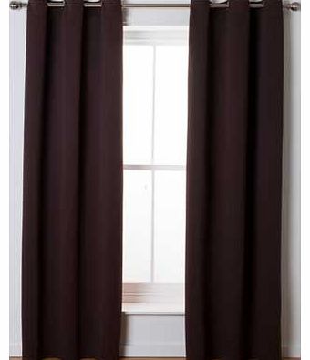 The Living Soft Drape Eyelet Blackout Curtains are a brilliant addition to your room. Finished in a delicious chocolate colour. they will ensure darkness and a peaceful nights sleep. Made from 100% polyester. Unlined. Blackout. Size 168cm (66 inches)