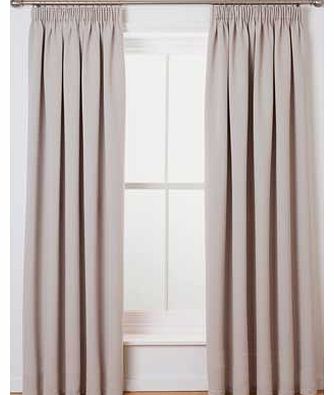 The Living Soft Drape Pencil Pleat Blackout Curtains are a brilliant addition to your room. Finished in an elegant cream colour. they will ensure darkness and a peaceful nights sleep. Made from 100% polyester. Unlined. Blackout. Size 117cm (46 inches