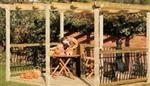 Unbranded Softwood Deck Kit with Pergola: 2.5m x 3.9m - Green