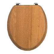 This natural solid oak toilet seat is a lovely classic accessory to add to your bathroom.  All