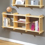 Solid Pine Wall Mounted Unit - H45 x W82 x D15cm