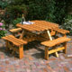 Perfect for outside dining this picnic bench will comfortably seat 4 people.