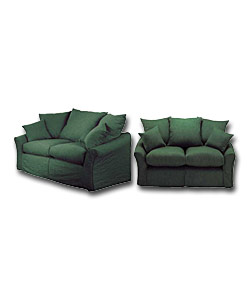 Sommersby Green 2 Piece Suite - 2 sofa