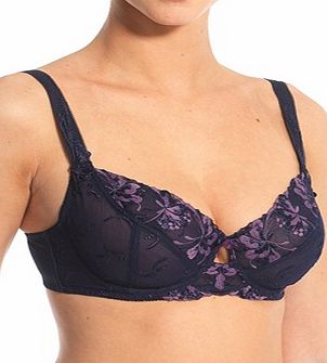 Unbranded Sophisticated Underwired Embroidered Tulle Bra