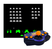 Space Invaders 5 in 1 Joystick TV Game