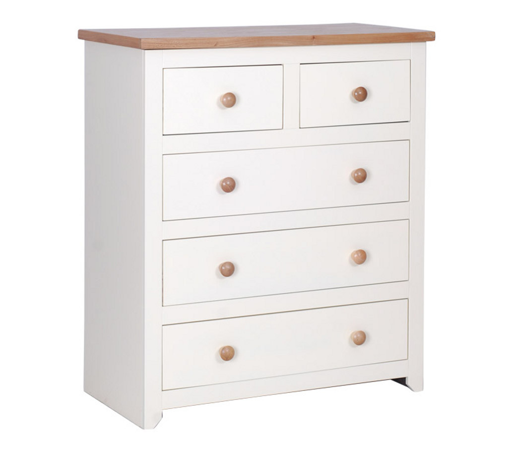 Unbranded Space2 Jamestown cream 5 drawer chest