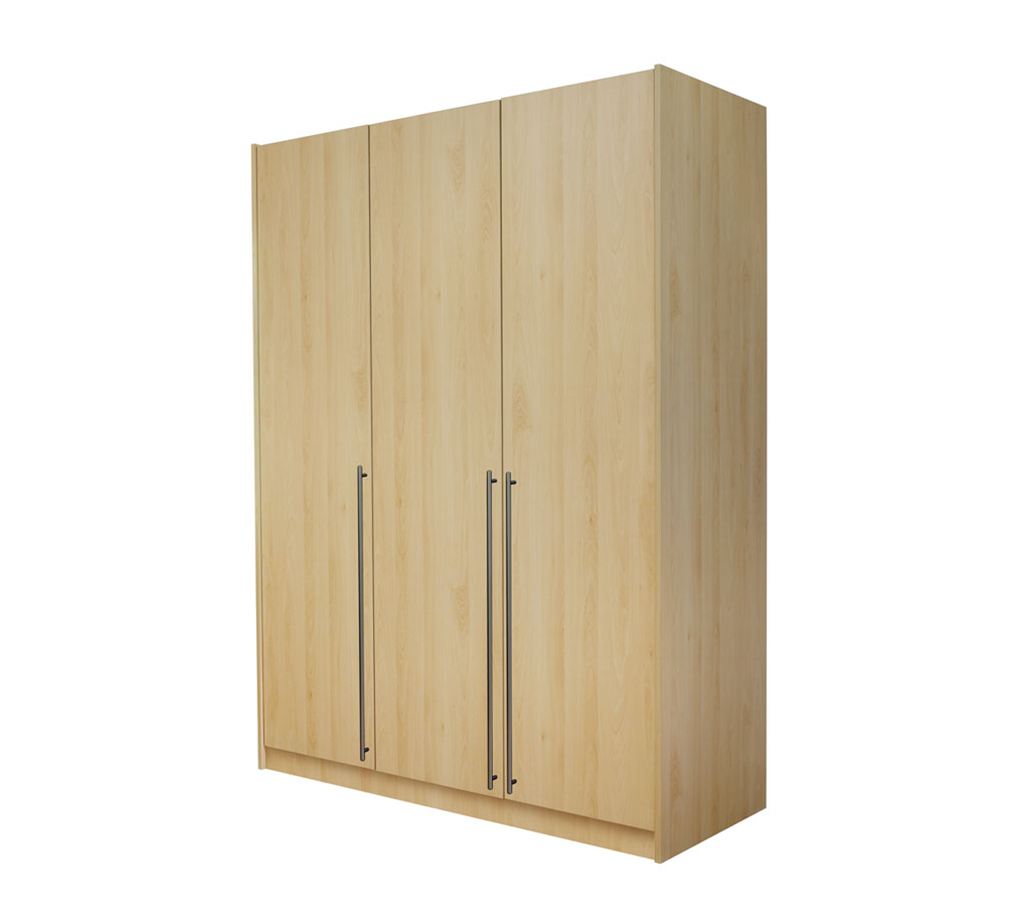 Unbranded space2fit Beech Triple Wardrobe