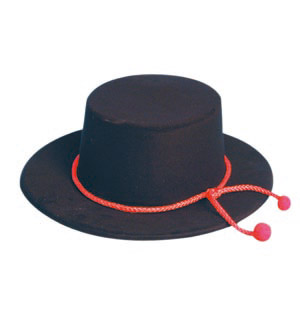 Spanish hat, black flock