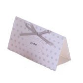 Unbranded Sparkly Silver Dotty Place Card