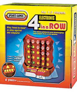 Spears Electronic 4 in a Row.  The ultimate challenge! Play 3 different 4 in a row games against an 