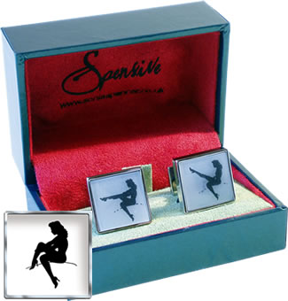 Spensive Dimensions Stocking Lady Cufflinks