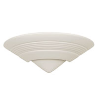 Ribbed style Ceramic Wall Light has a white finish that can be painted over. Gives downlighting and