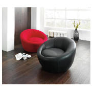 Unbranded Sphere leather tub chair, black