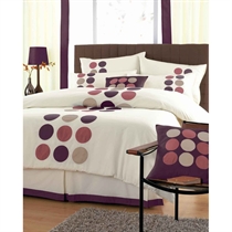 Unbranded Spots Mulberry Quilt Cover Set Super King Size