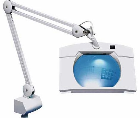 Square Extendable Magnifier Lamp with Table Clamp