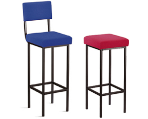 High stool design ideal for use at tall desks and workbenches. Available with or without coordinatin