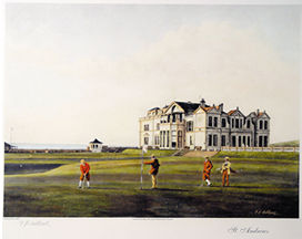 Unbranded St. Andrews Hand Coloured Etching