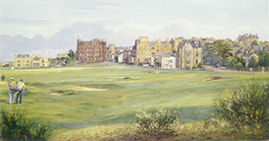 Unbranded St. Andrews Old Course Golf Print by Bernard