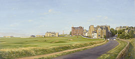 Unbranded St. Andrews Road Hole Golf Print by Bernard