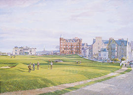 Unbranded St. Andrews The Road Hole Golf Print by Donald