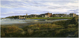 Unbranded St. Andrews West Sands - Small Golf Print by Richard Chorley