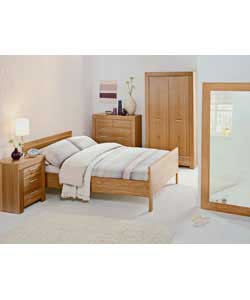 Size (H)80, (W)158.6, (D)207.2cm.Oak veneer finish 5ft bed frame.Fixings and instructions included.S